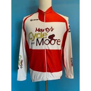 CANARI Cycling Bike Jacket Competition Advertising Sponsors Zipper 3 Pockets L M